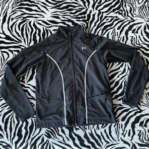 Under armour black mesh interior long sleeve track suit jogger jacket sweater